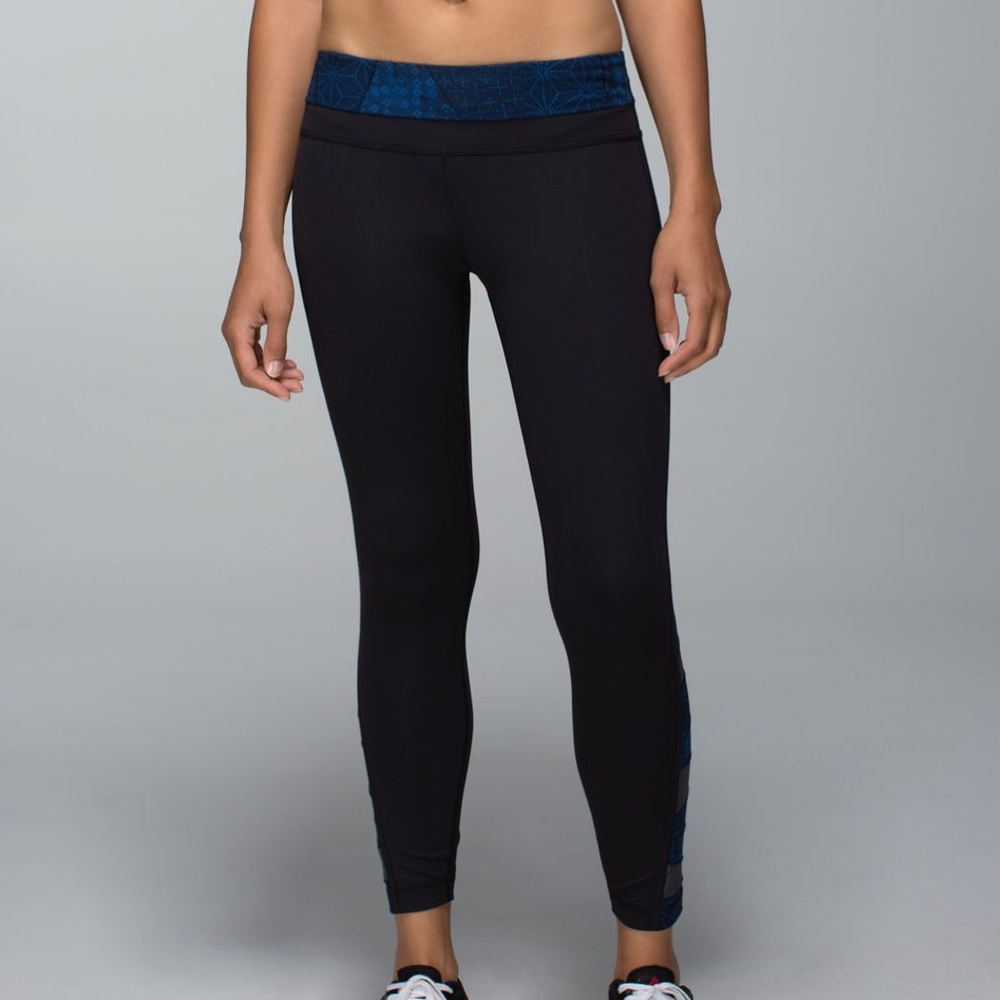 Lululemon Run Pace Tight Sashiko Reflective Skinny Pant - size 6